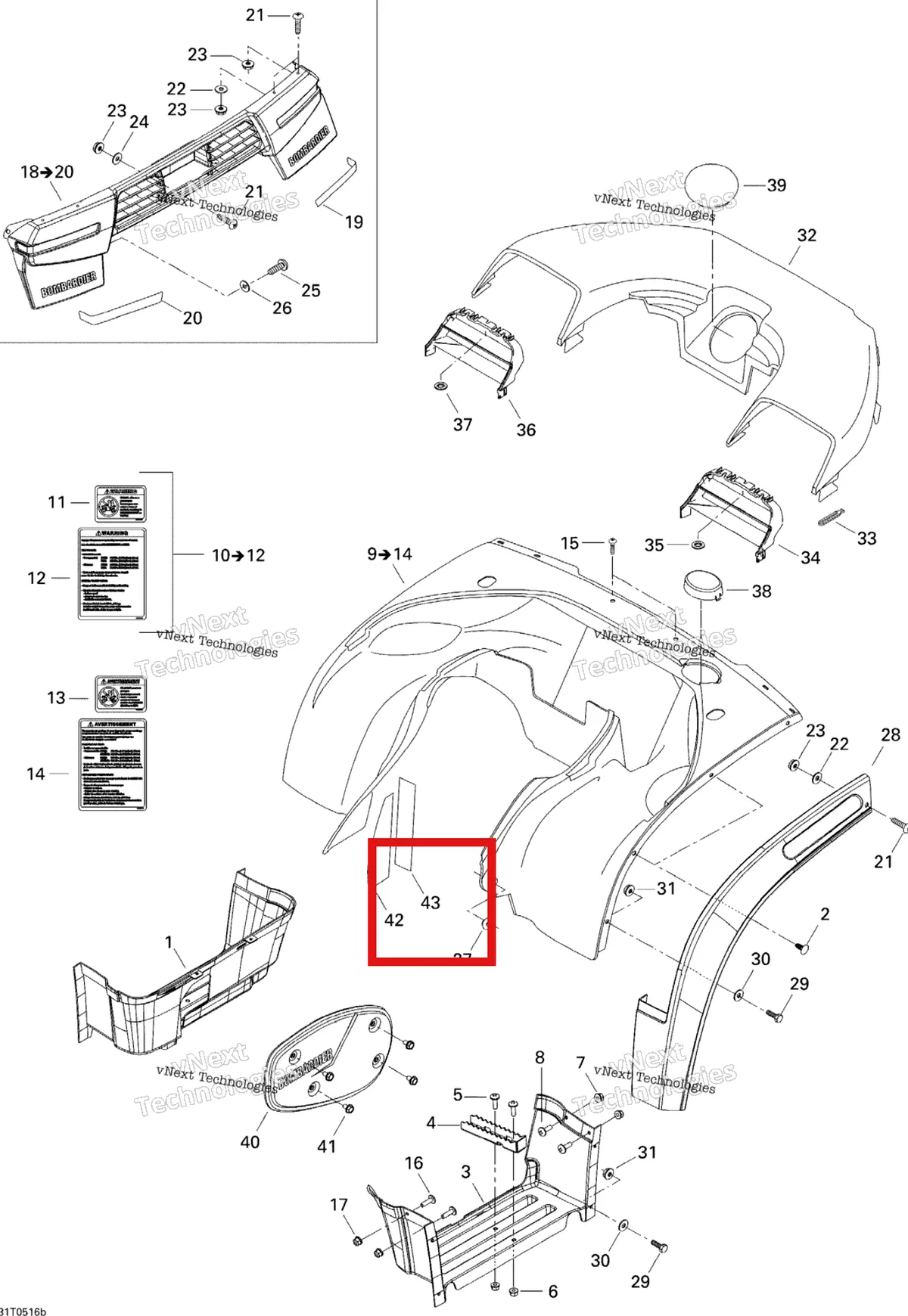 Деталь 705000492 на схеме узла Body And Accessories 2