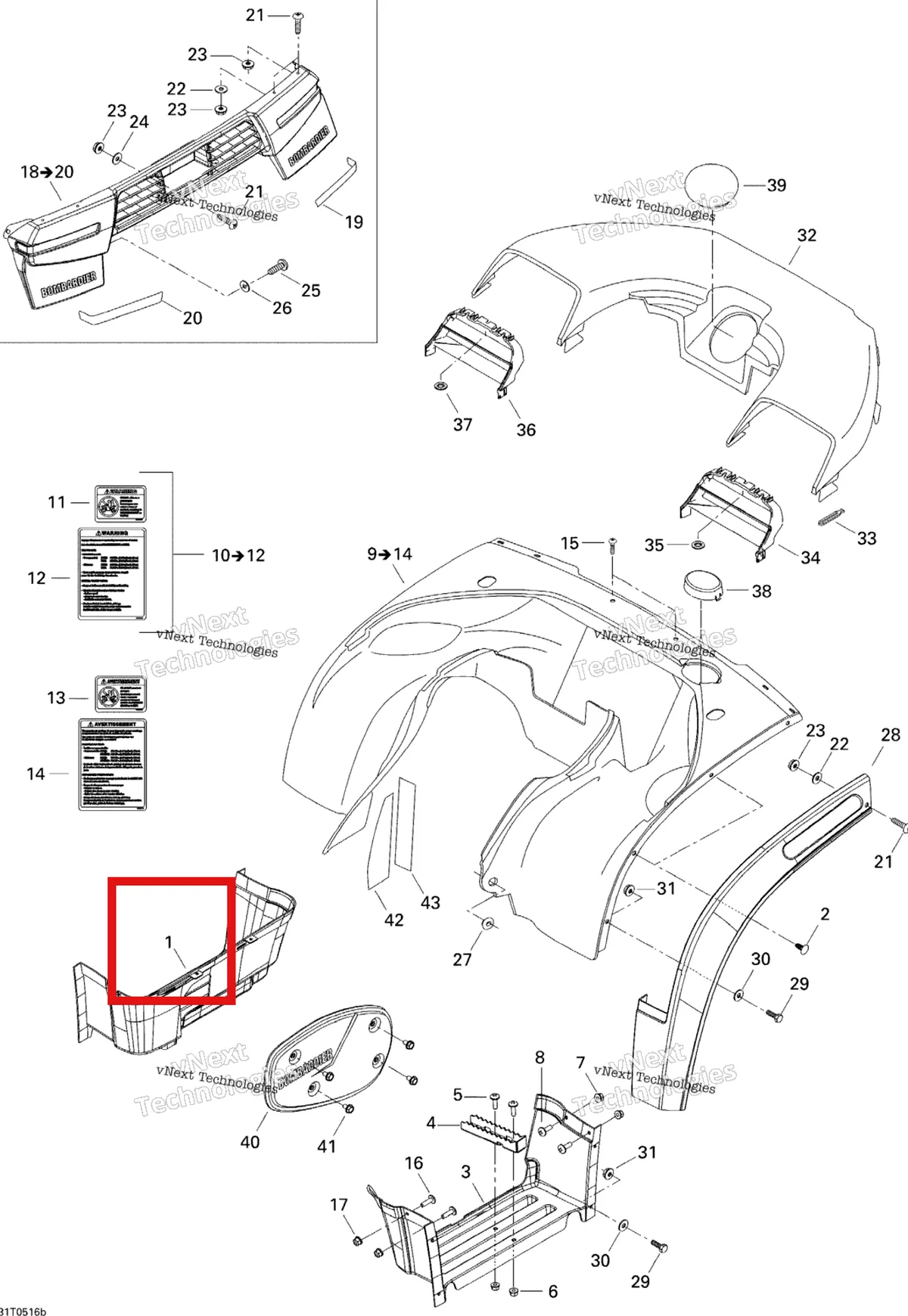 Деталь 705000535 на схеме узла Body And Accessories 2