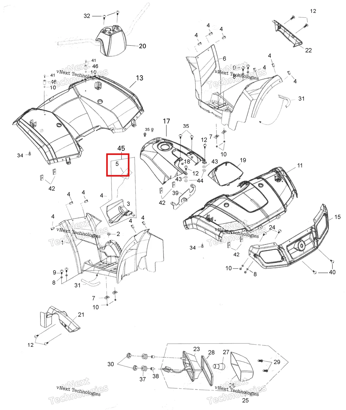 Деталь 705000563 на схеме узла 2007 Can-Am Rally 175 Body And Accessories