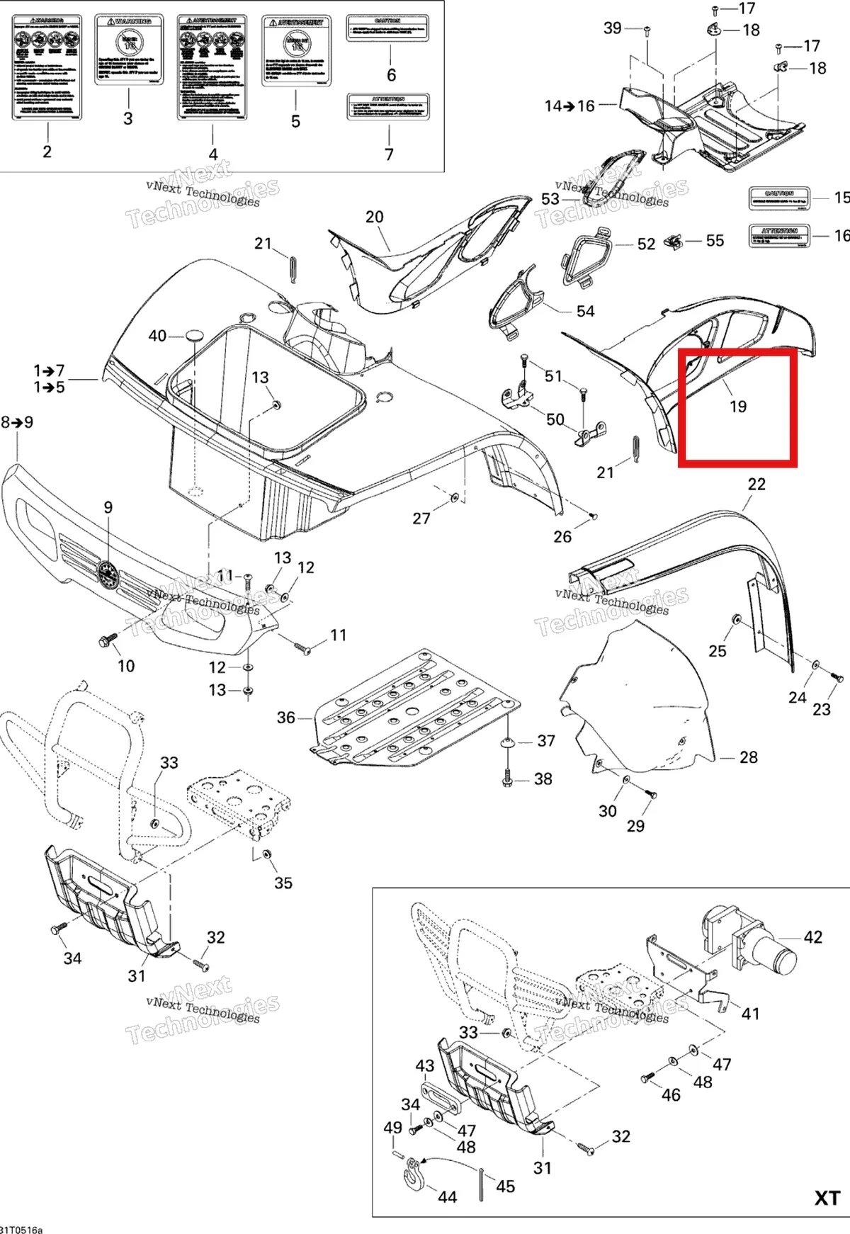 Деталь 705000570 на схеме узла Body And Accessories 1