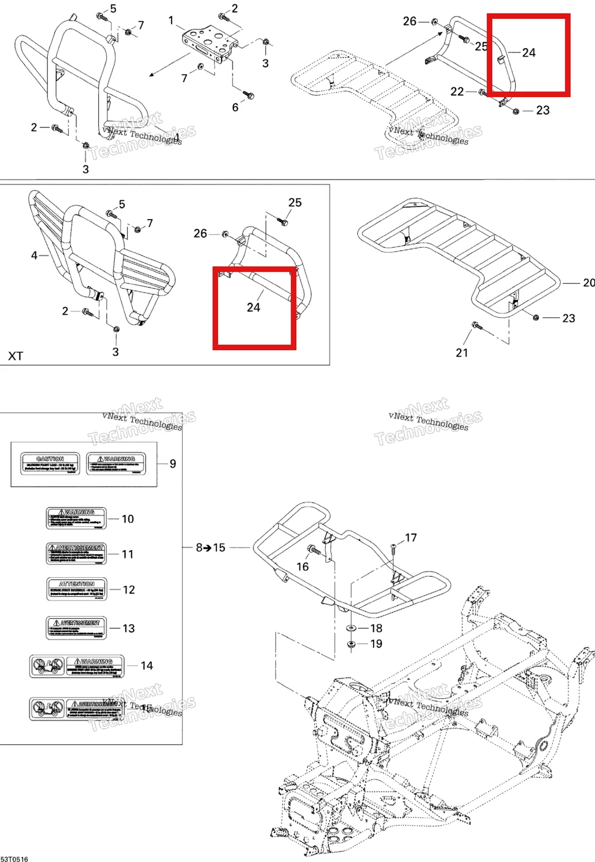 Деталь 705000602 на схеме узла Luggage Racks