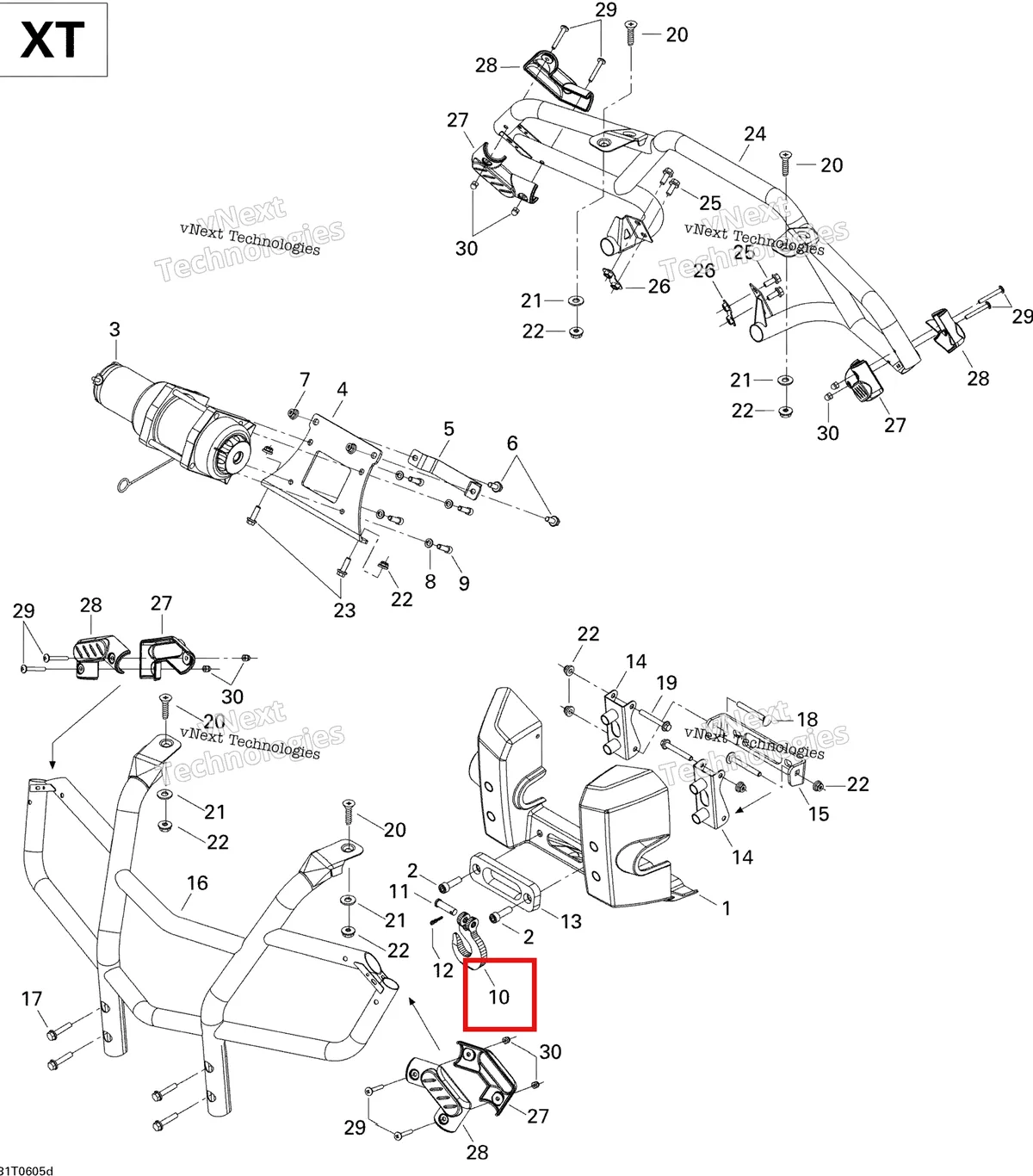 Деталь 705000618 на схеме узла 2006 Can-Am Outlander 400 XT 4 X 4 Body And Accessories Xt