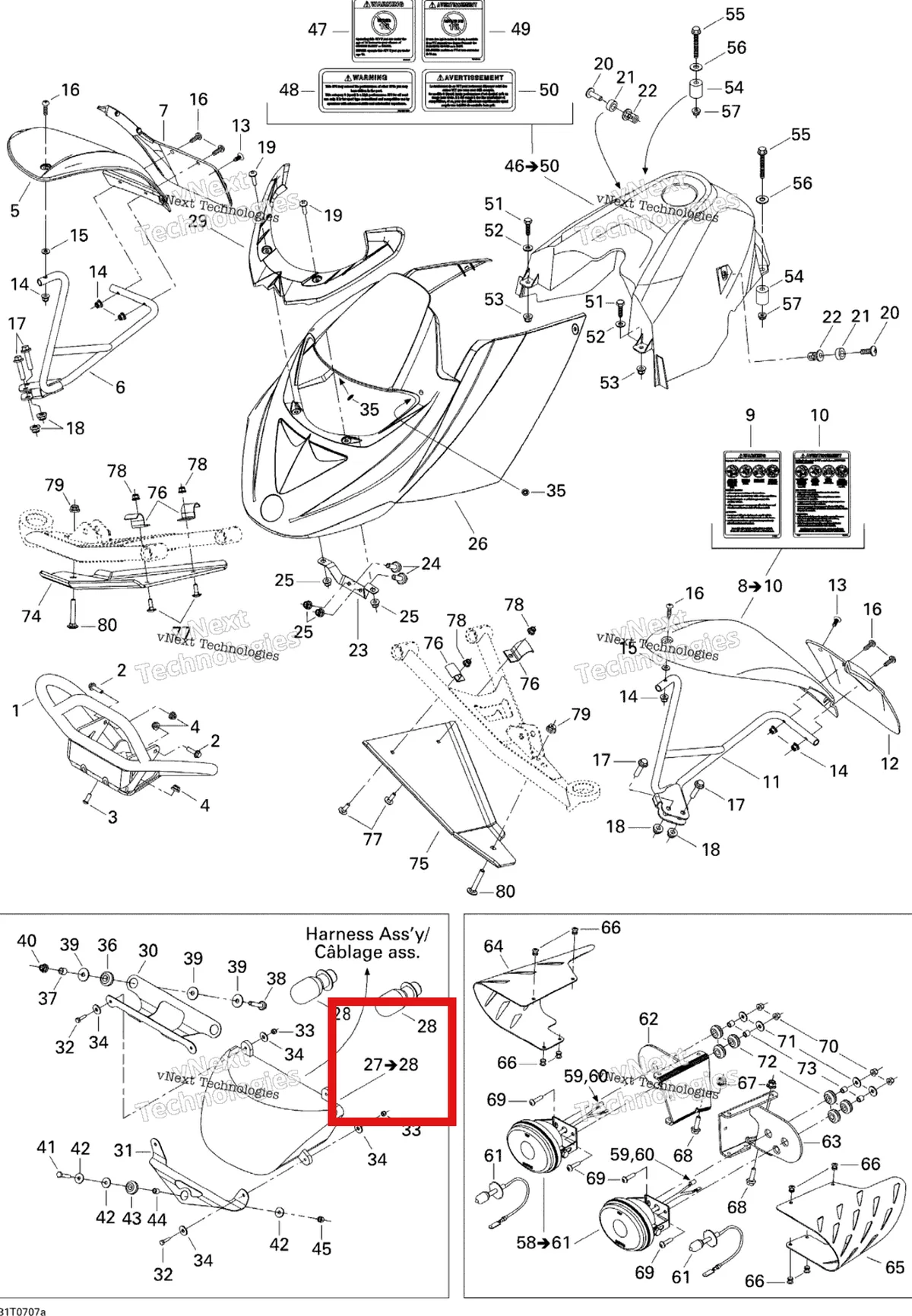Деталь 705000805 на схеме узла 2007 Can-Am DS 650 X Body And Accessories