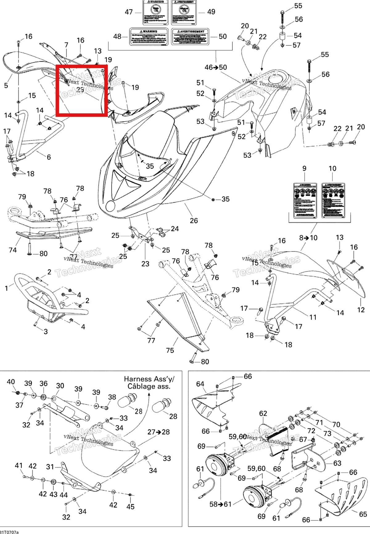 Деталь 705000806 на схеме узла 2007 Can-Am DS 650 X Body And Accessories