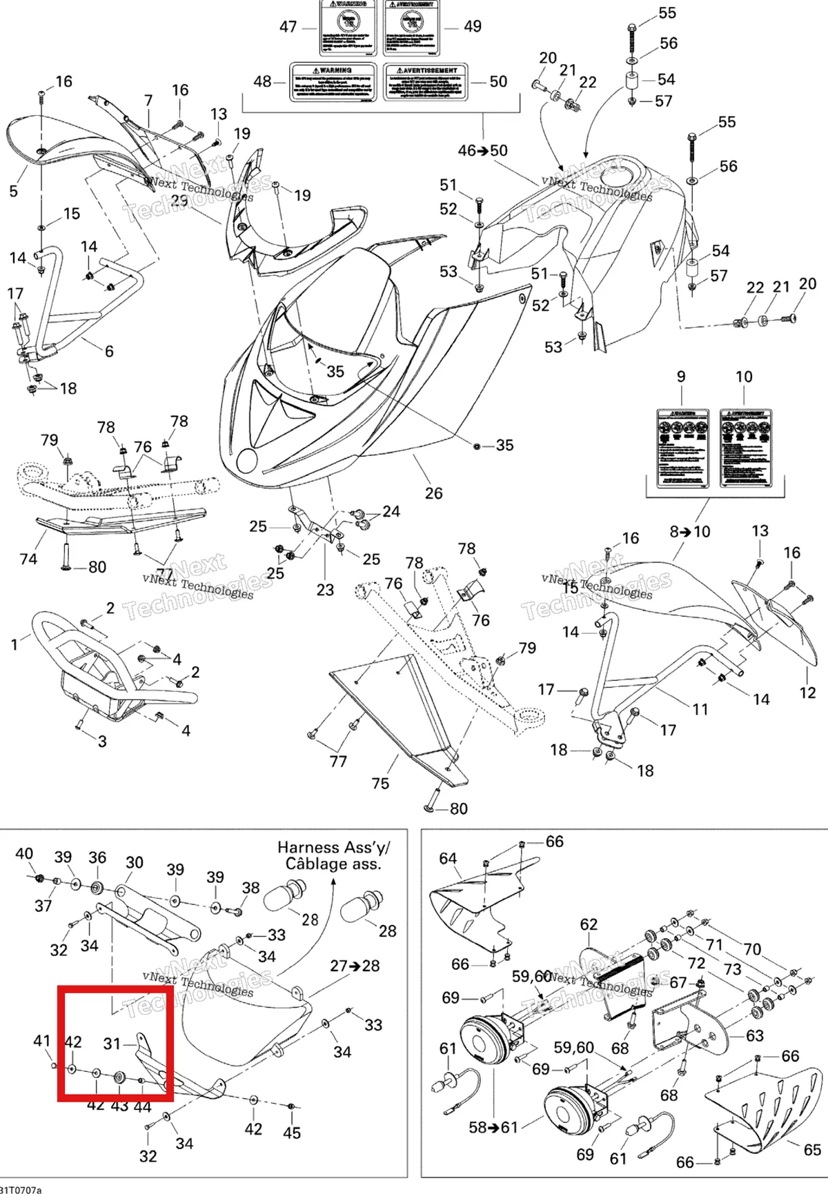 Деталь 705000904 на схеме узла 2007 Can-Am DS 650 X Body And Accessories