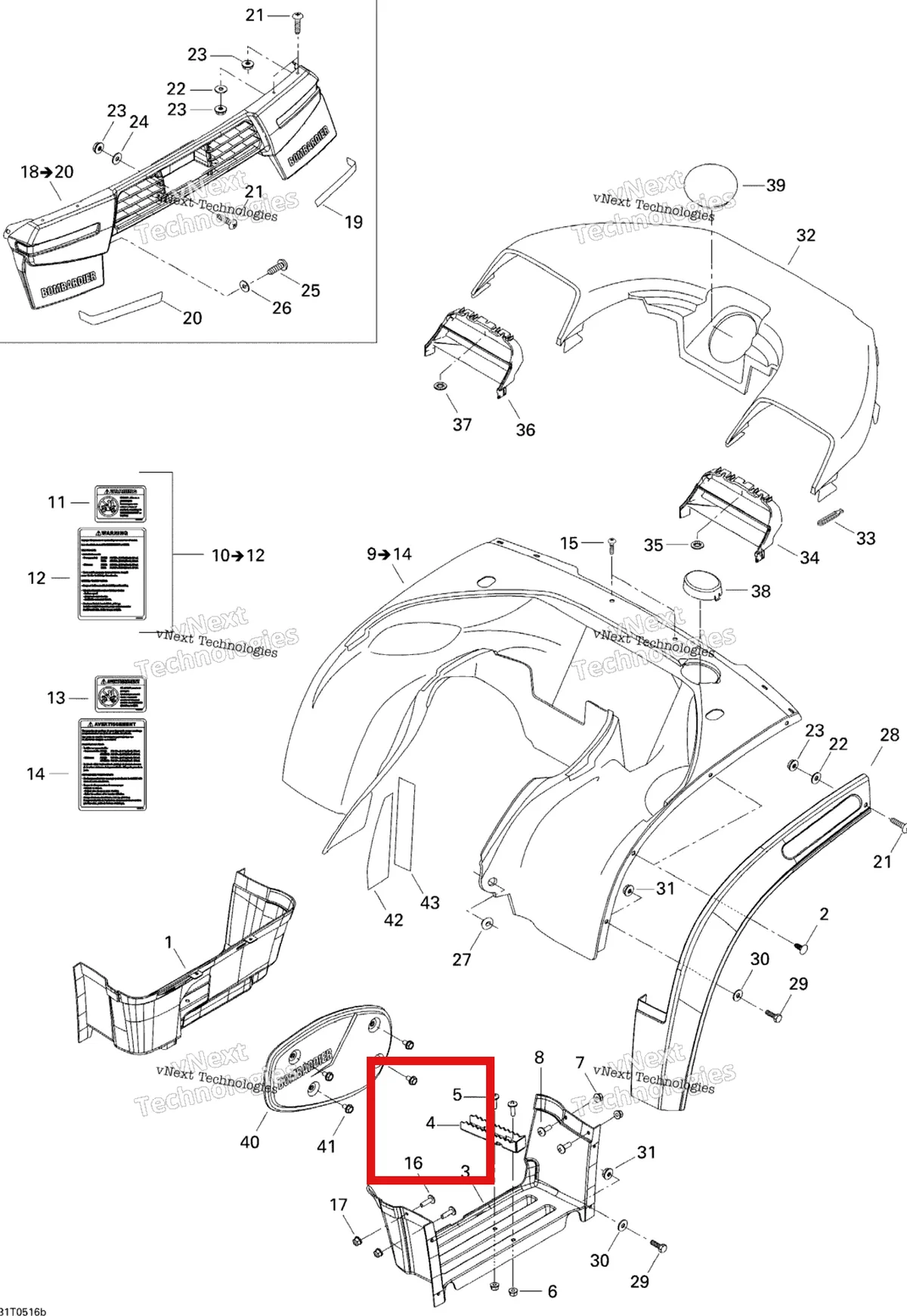 Деталь 705001083 на схеме узла Body And Accessories 2