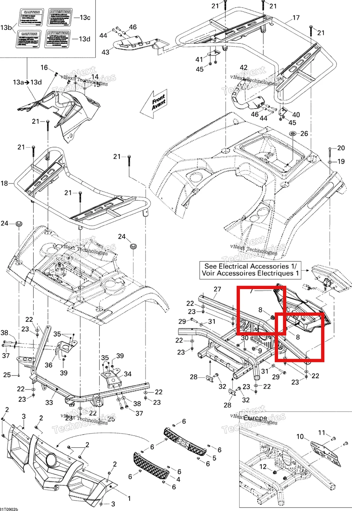 Деталь 705001119 (Шайба) на схеме узла 2009 Can-Am Outlander Max 400 EFI Body And Accessories 2