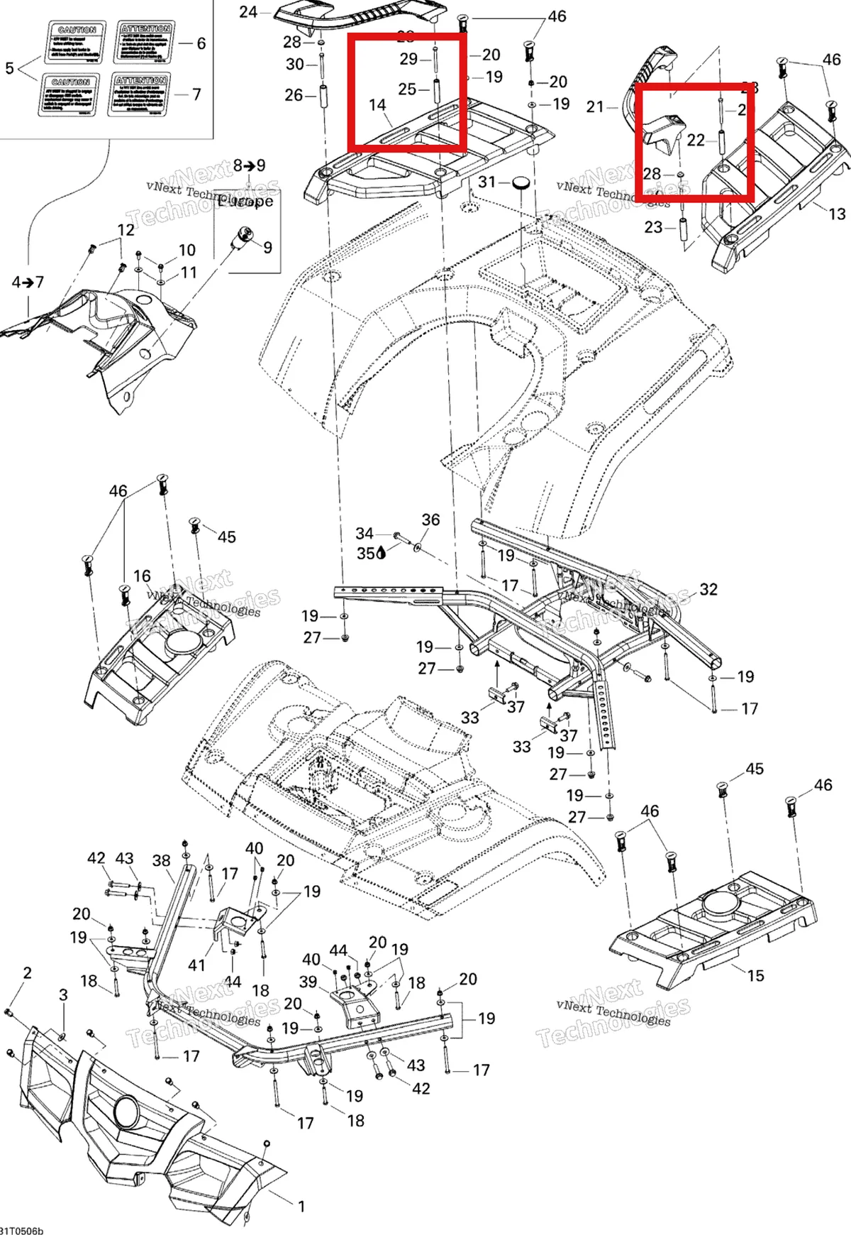 Деталь 705001243 на схеме узла 2005 Can-Am Outlander MAX 400 Body And Accessories 2