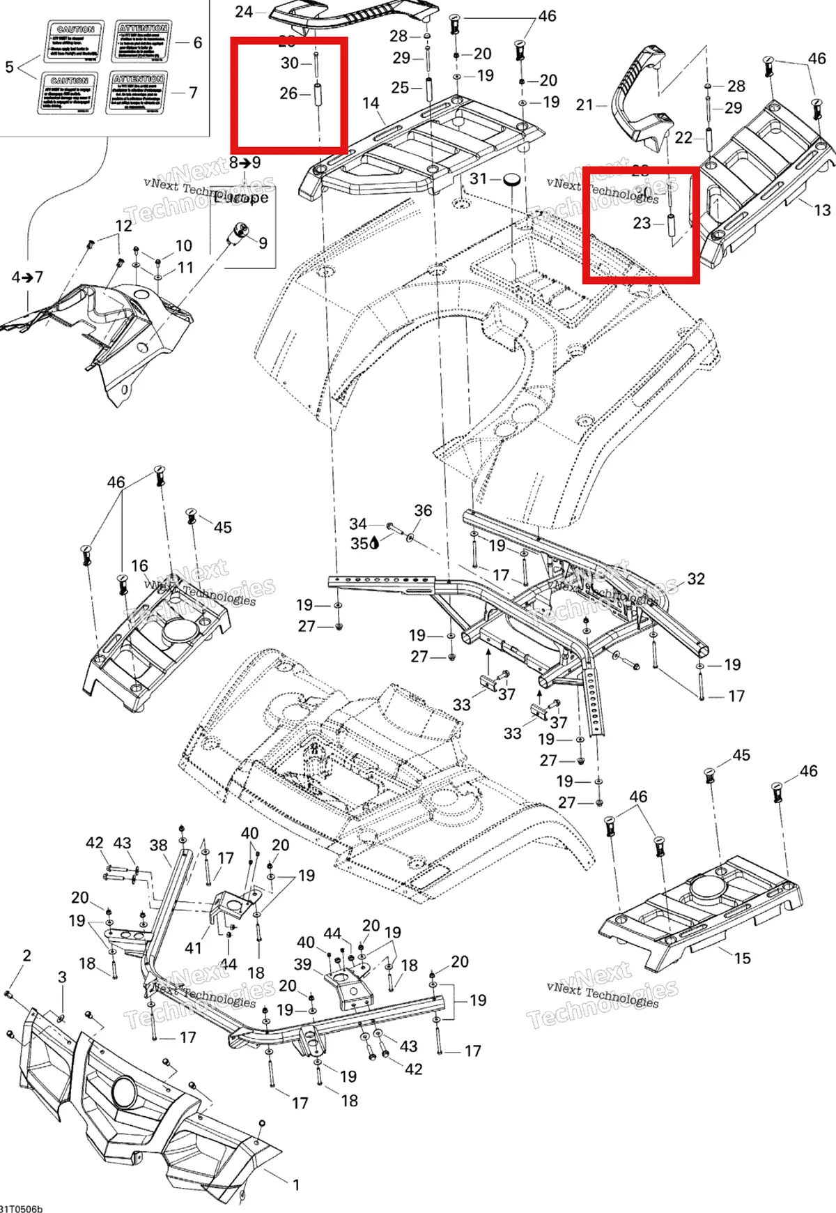 Деталь 705001244 на схеме узла 2005 Can-Am Outlander MAX 400 Body And Accessories 2