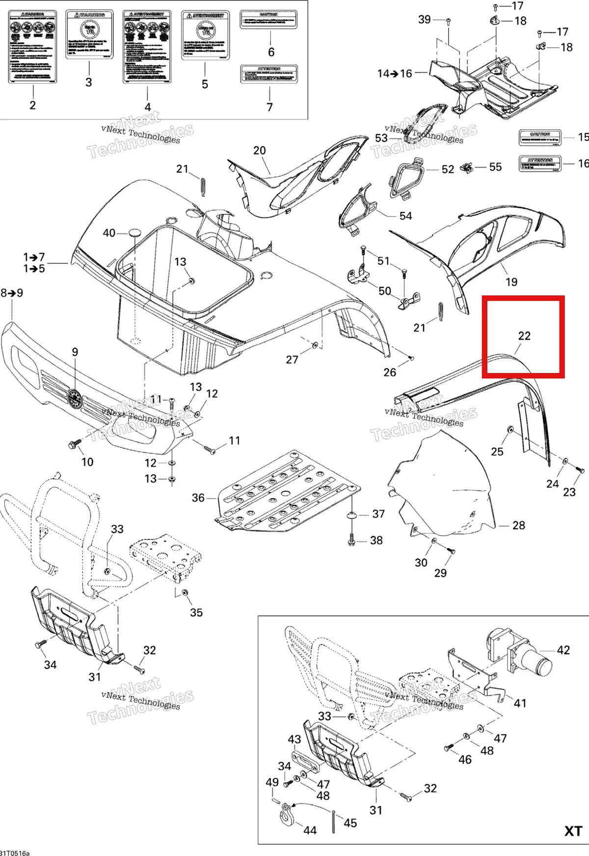 Деталь 705001577 на схеме узла Body And Accessories 1
