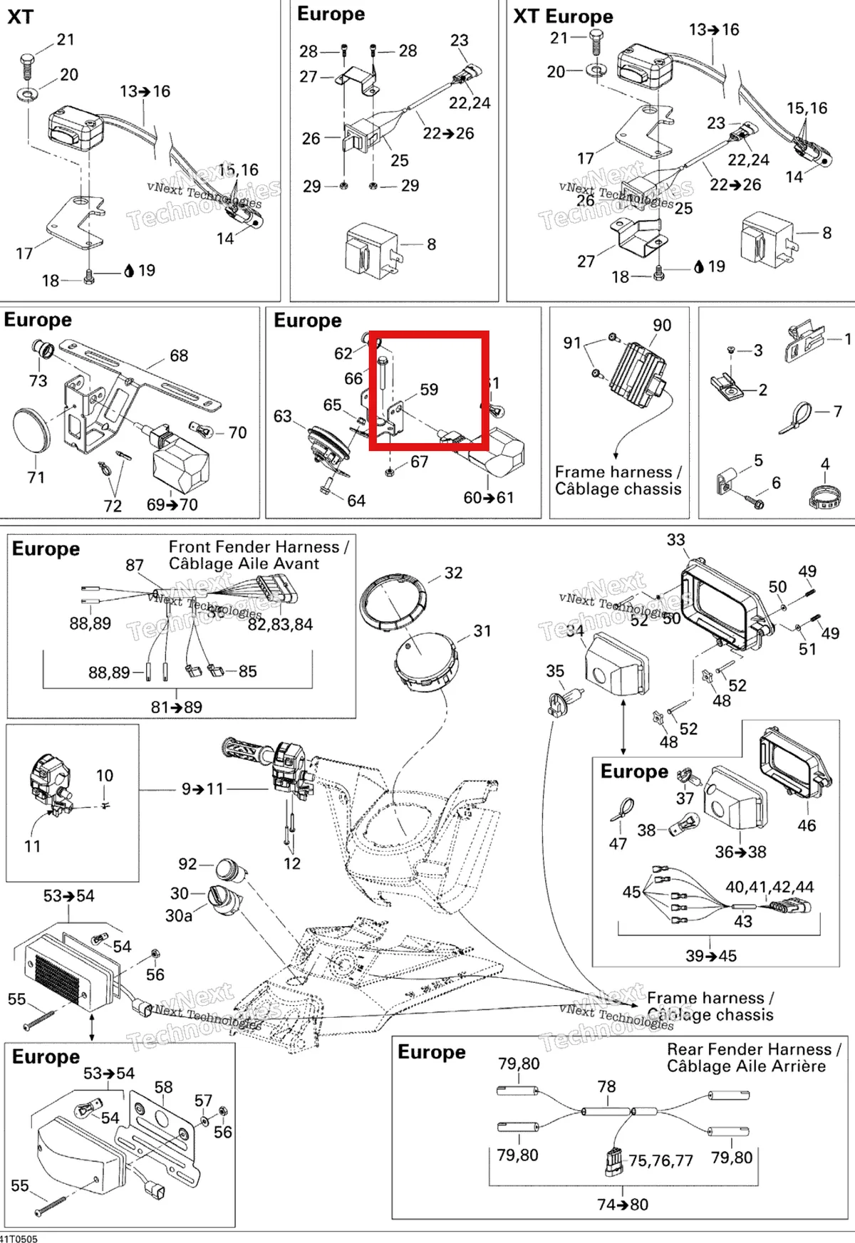 Деталь 705001734 на схеме узла 2005 Can-Am Outlander 330/400 STD 2 X 4 Electrical Accessories