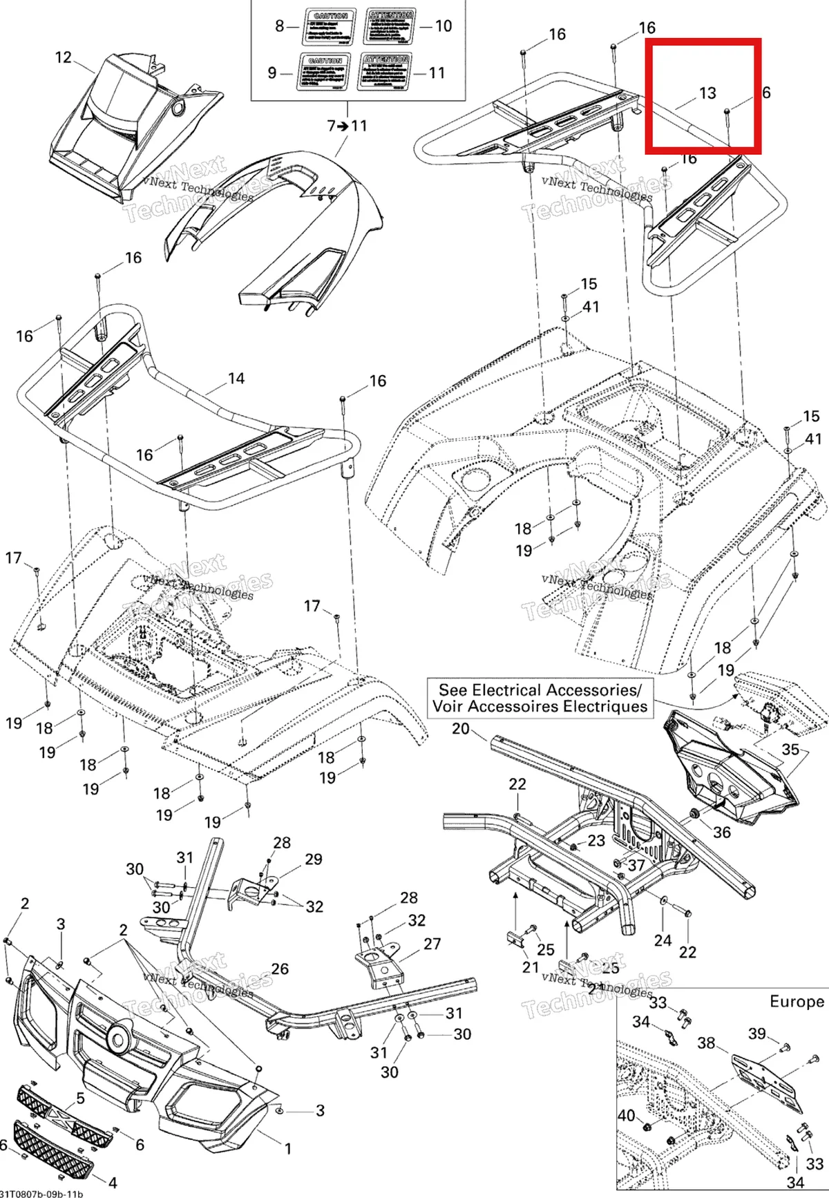 Деталь 705001780 на схеме узла 2008 Can-Am Outlander 800 STD Body And Accessories 2
