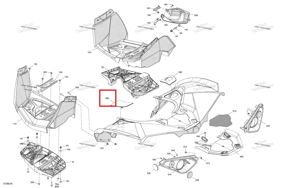 Деталь 705001910 на схеме узла 2022 Can-Am Renegade 1000R EFI - XXC - CE Body - Rear Section