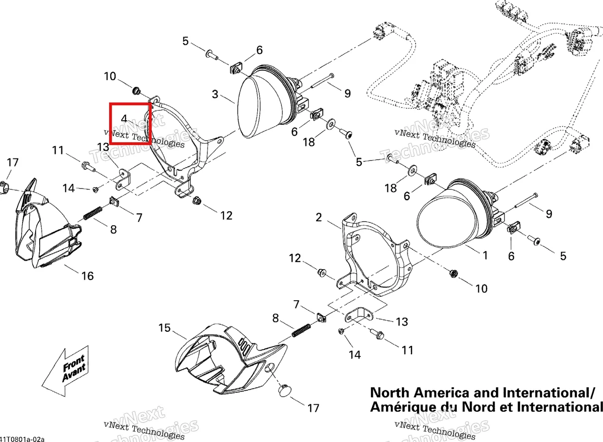 Деталь 705002129 на схеме узла 2008 Can-Am DS 450 X Electrical Accessories Cu, Int