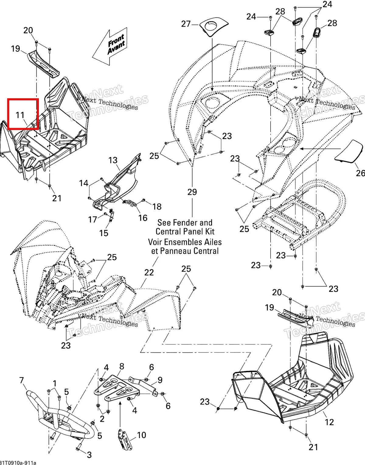 Деталь 705002237 на схеме узла 2009 Can-Am Renegade 500 Body And Accessories 1