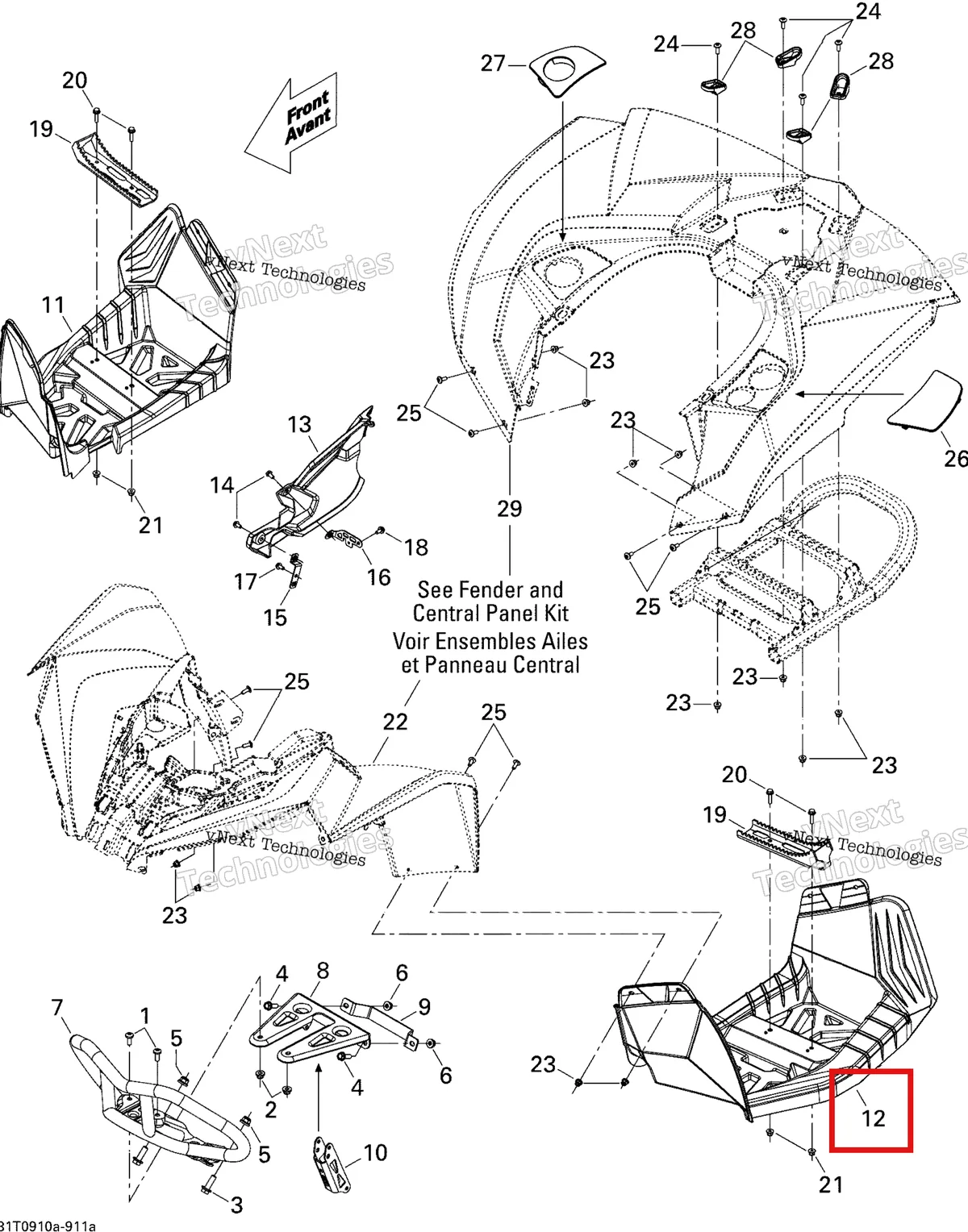 Деталь 705002238 на схеме узла 2009 Can-Am Renegade 500 Body And Accessories 1