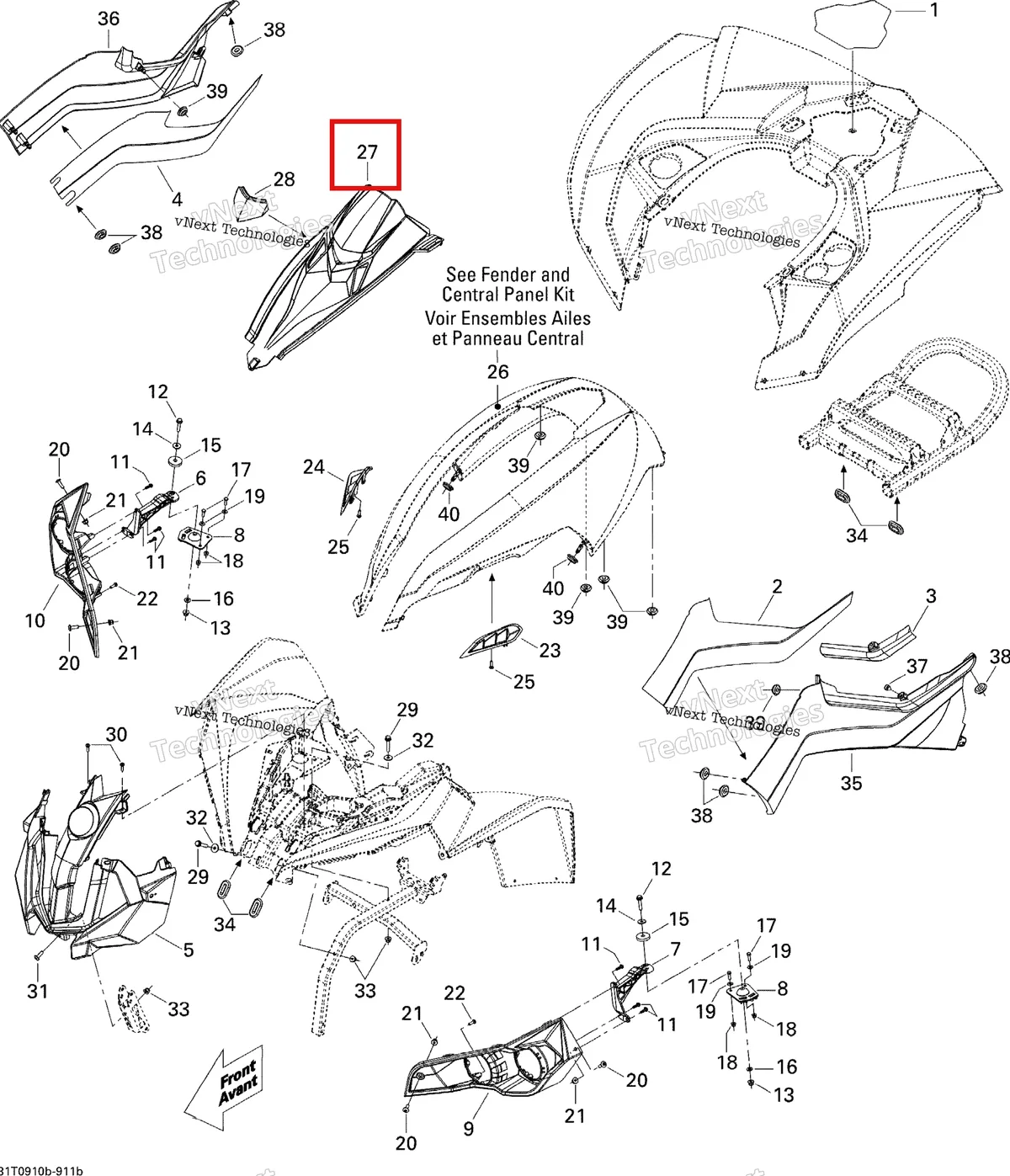 Деталь 705002240 на схеме узла 2009 Can-Am Renegade 500 Body And Accessories 2