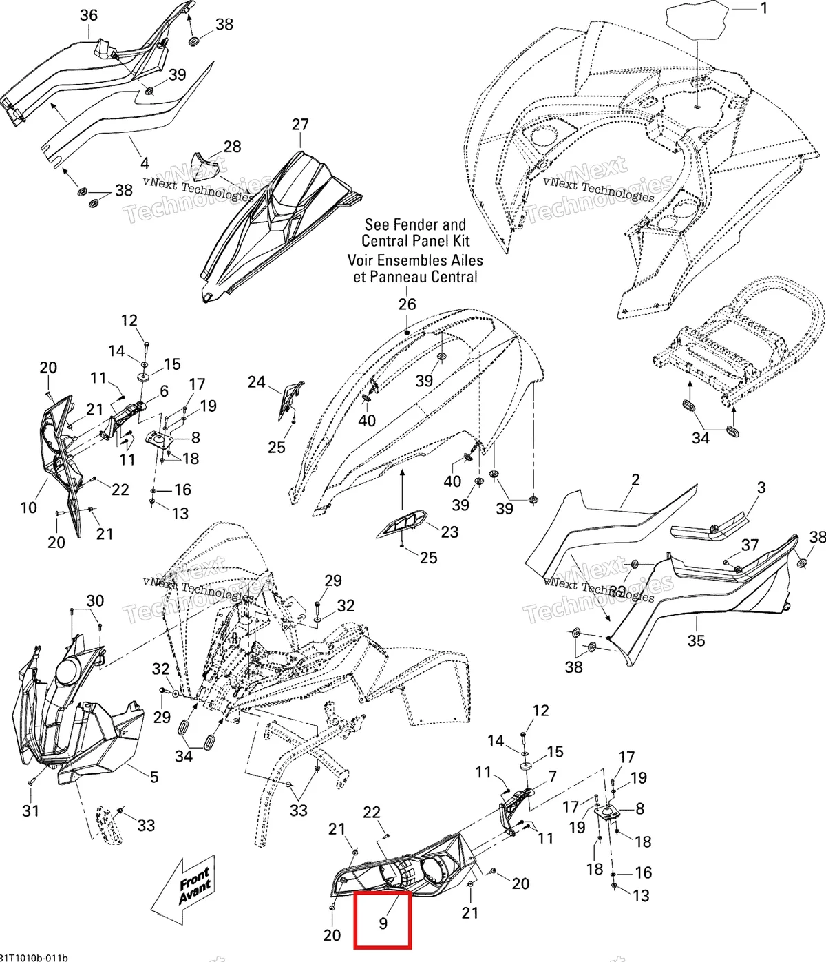 Деталь 705002243 на схеме узла 2010 Can-Am Renegade 500 EFI Body And Accessories 2