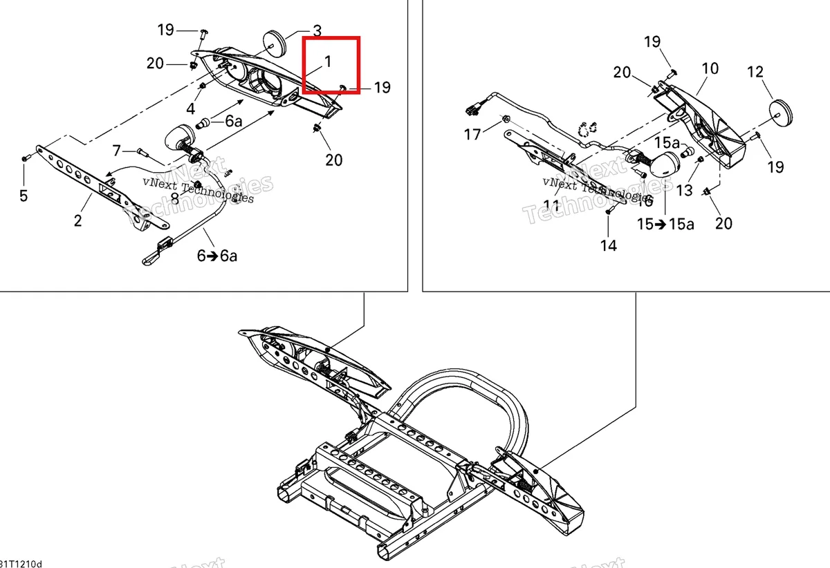 Деталь 705002265 на схеме узла 2012 Can-Am Renagade 500EFI STD Body And Accessories 4