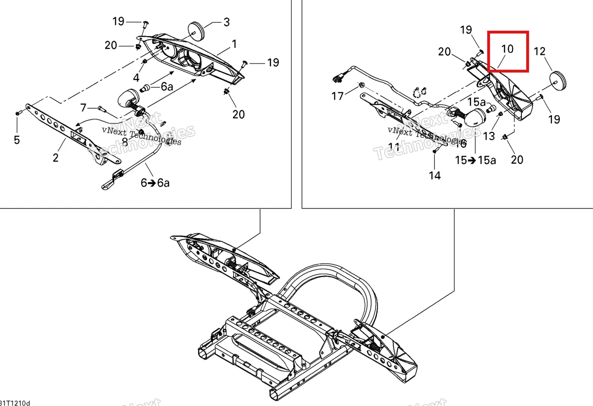 Деталь 705002266 на схеме узла 2012 Can-Am Renagade 500EFI STD Body And Accessories 4