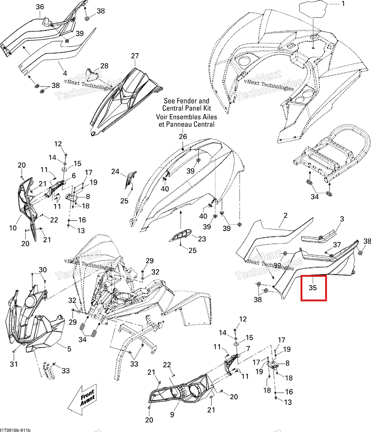 Деталь 705002426 на схеме узла 2009 Can-Am Renegade 500 Body And Accessories 2