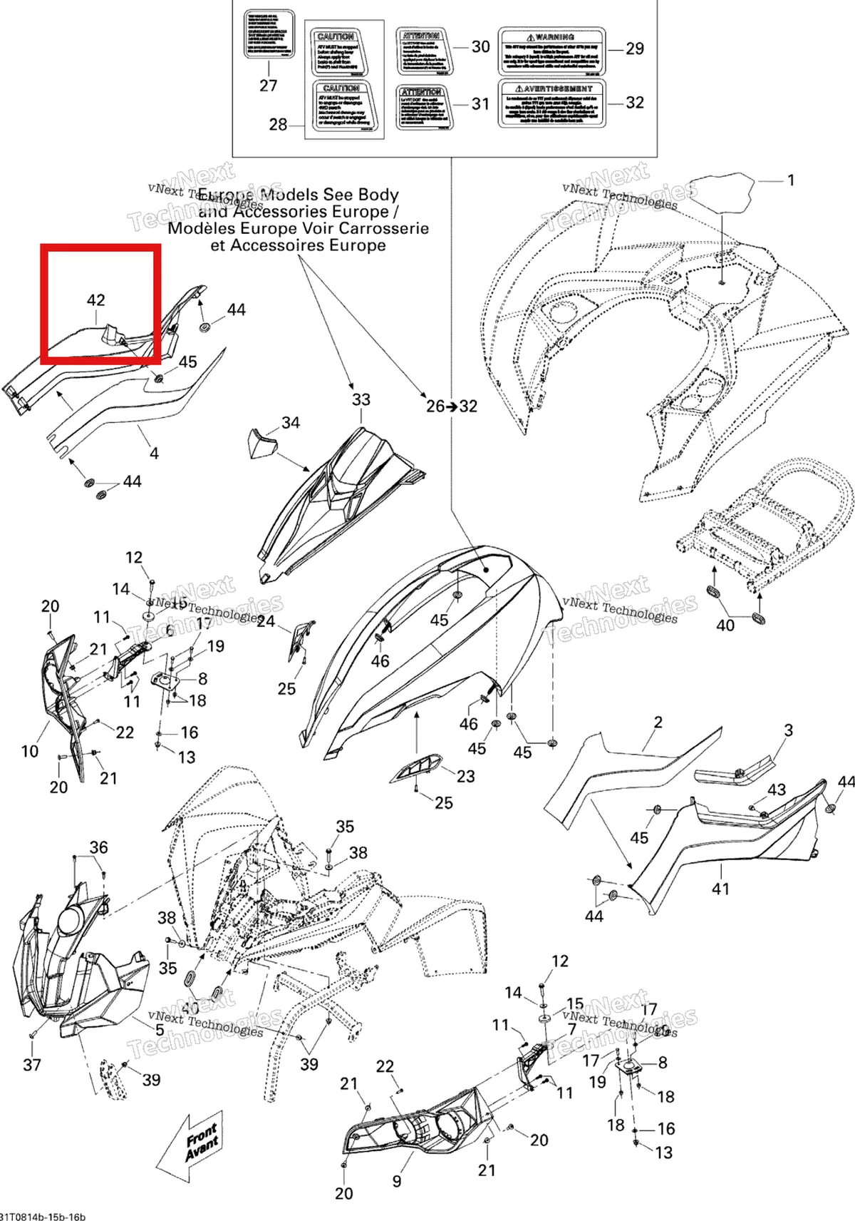 Деталь 705002427 на схеме узла 2008 Can-Am Renegade 500 Body And Accessories 2