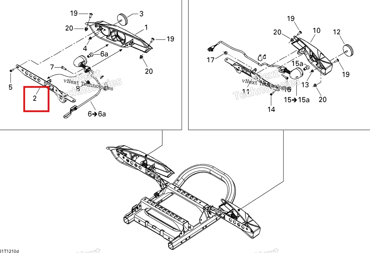 Деталь 705002431 на схеме узла 2012 Can-Am Renagade 500EFI STD Body And Accessories 4