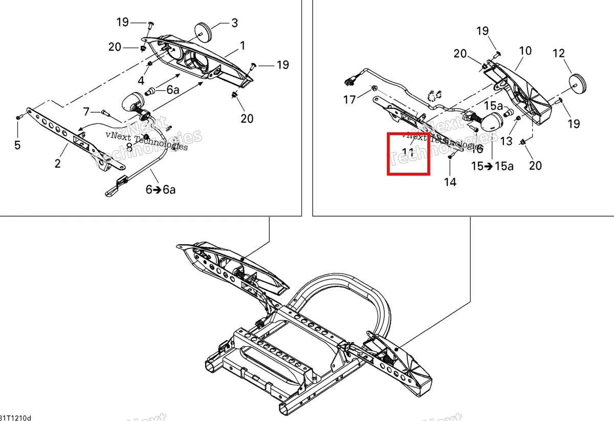 Деталь 705002432 на схеме узла 2012 Can-Am Renagade 500EFI STD Body And Accessories 4