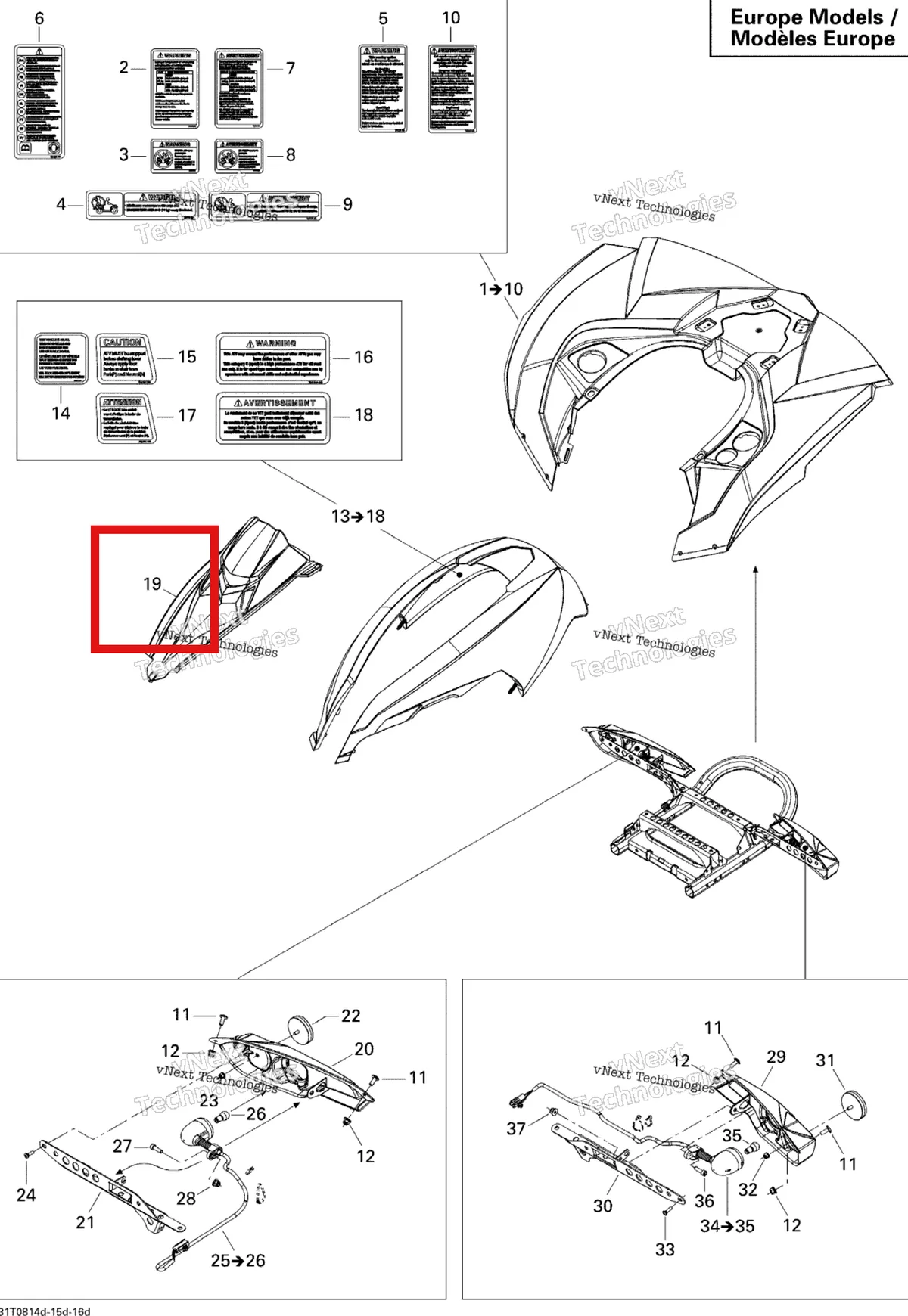 Деталь 705002460 на схеме узла 2008 Can-Am Renegade 500 Body And Accessories Europe