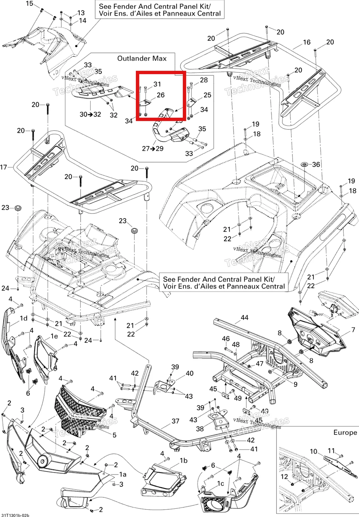 Деталь 705002760 на схеме узла 2013 Can-Am OUTLANDER MAX STD, XT, 400 EFI Body And Accessories 2