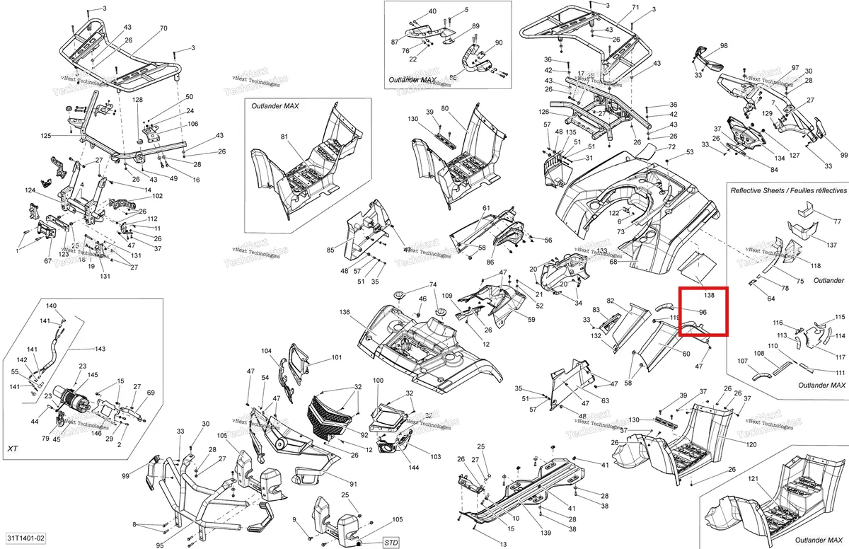 Деталь 705002793 на схеме узла 2014 Can-Am OUTLANDER 400 EFI, STD, XT Body And Accessories