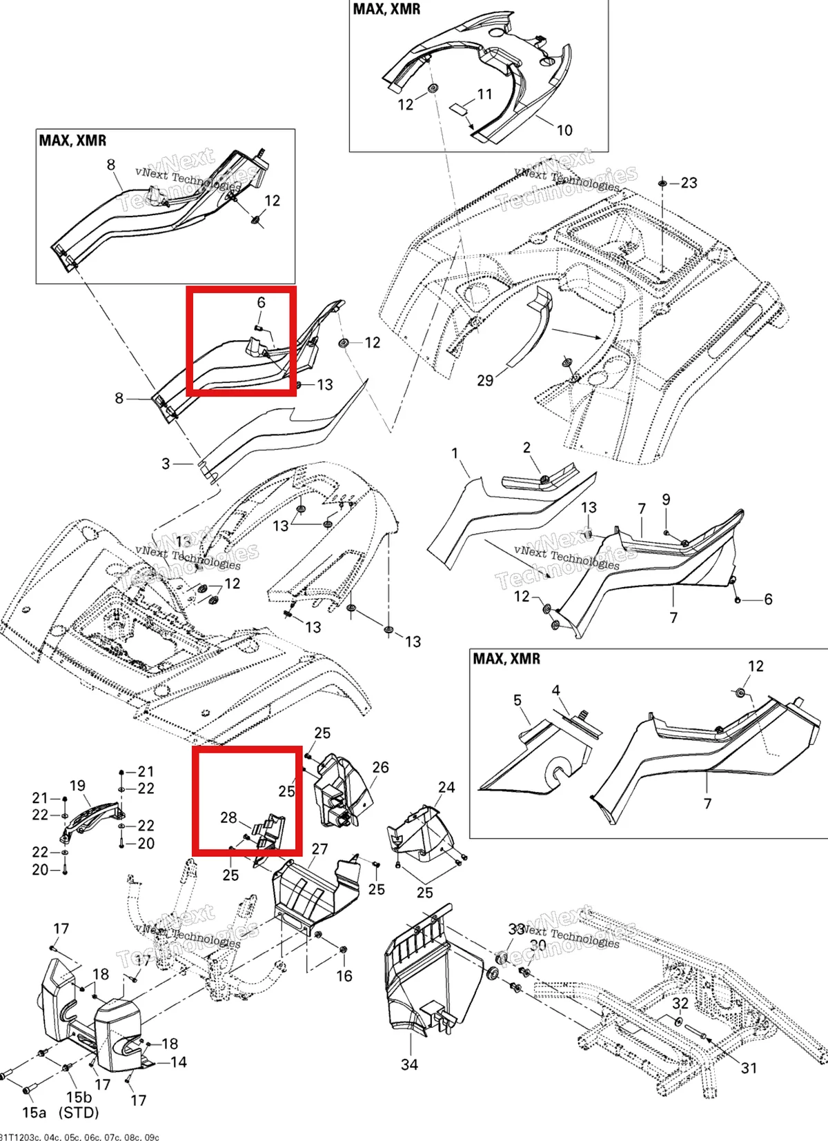 Деталь 705002943 на схеме узла 2012 Can-Am Outlander 800REFI Xmr Body And Accessories 3