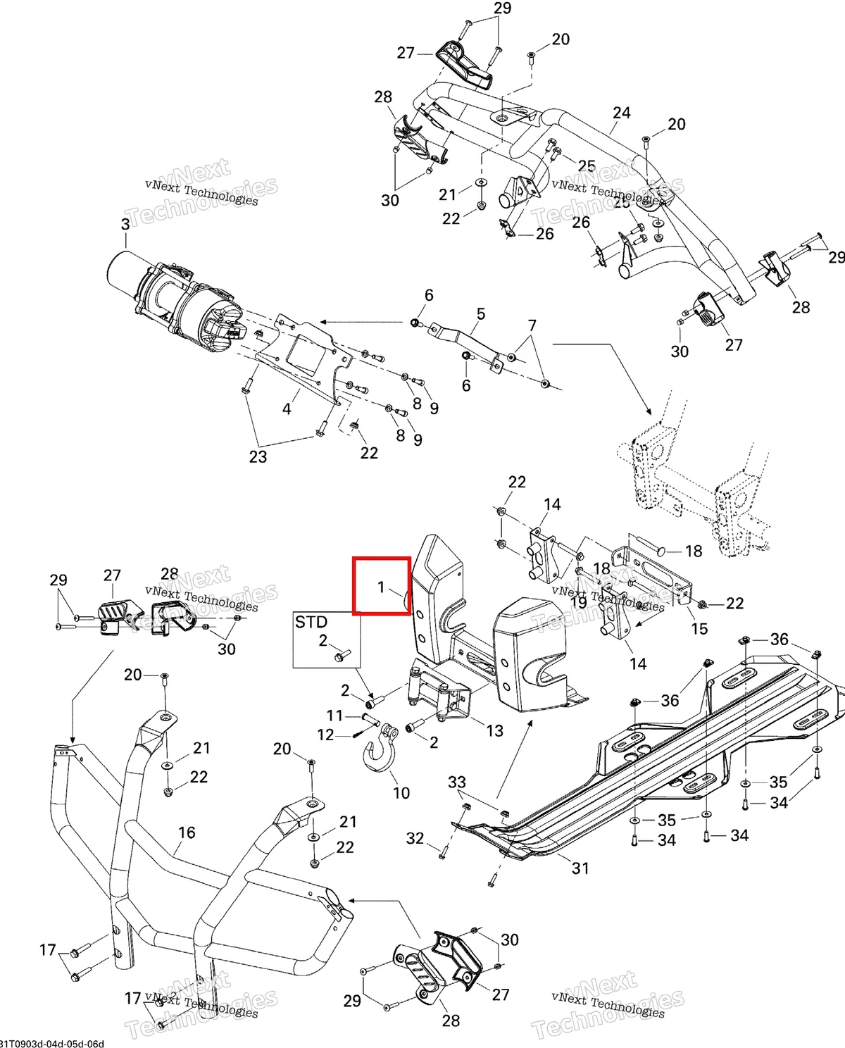 Деталь 705002990 на схеме узла 2009 Can-Am Outlander 650 EFI XT Body And Accessories 4, Xt