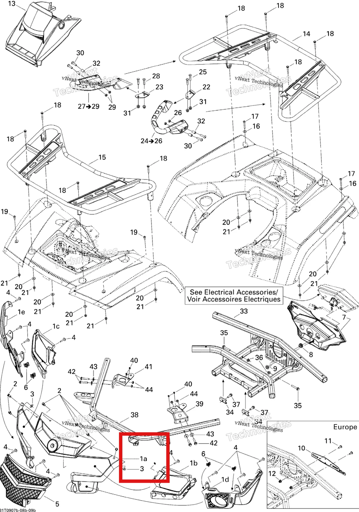 Деталь 705003078 на схеме узла 2009 Can-Am Outlander Max 800R EFI XT Body And Accessories 2, Xt