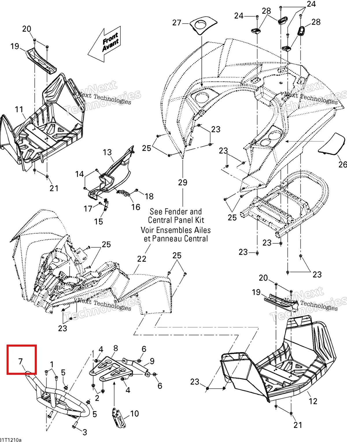 Деталь 705003300 на схеме узла 2012 Can-Am Renagade 500EFI STD Body And Accessories 1