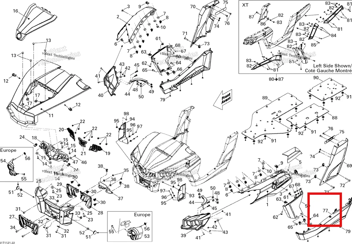 Деталь 705003318 на схеме узла 2011 Can-Am Commander 1000 Body And Accessories