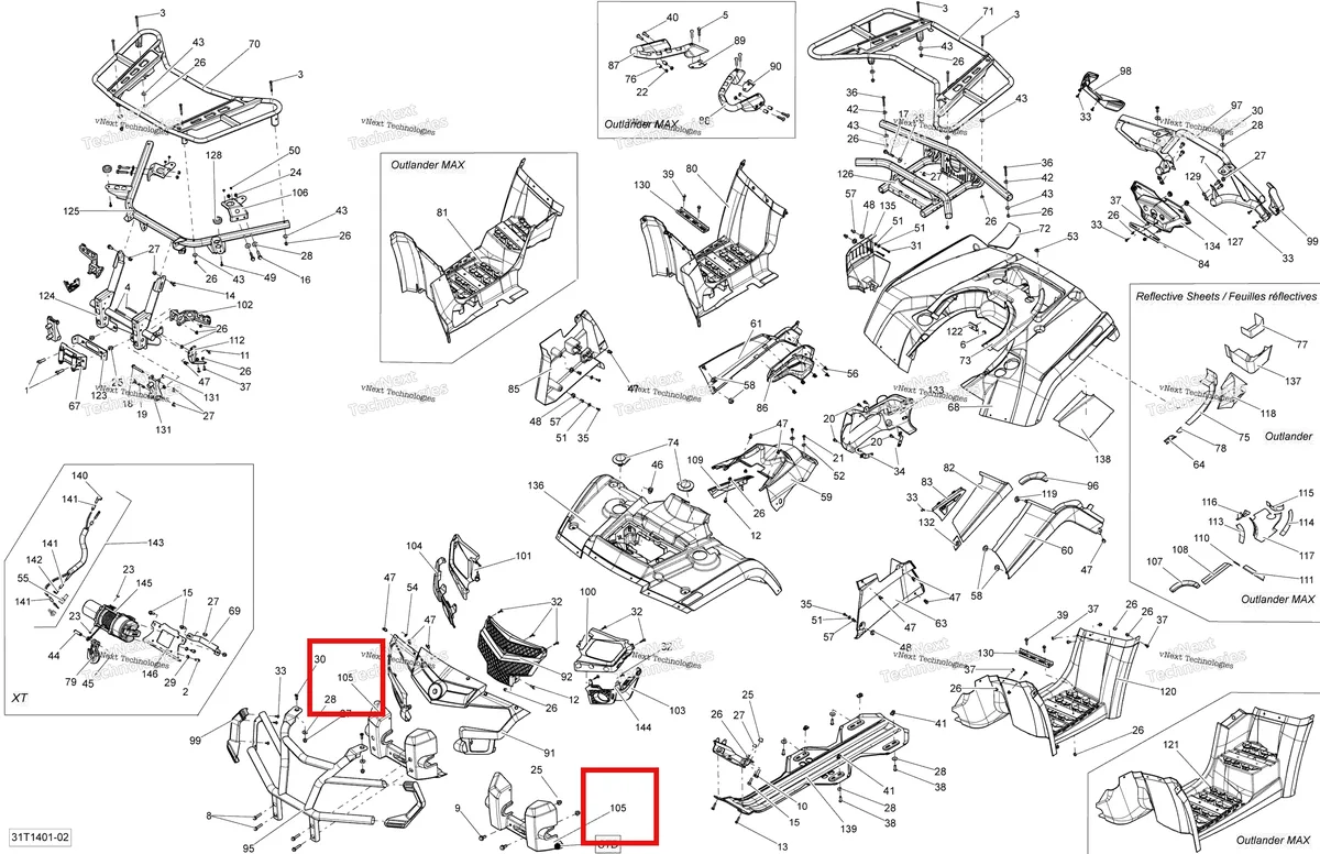 Деталь 705003495 на схеме узла 2014 Can-Am OUTLANDER 400 EFI, STD, XT Body And Accessories