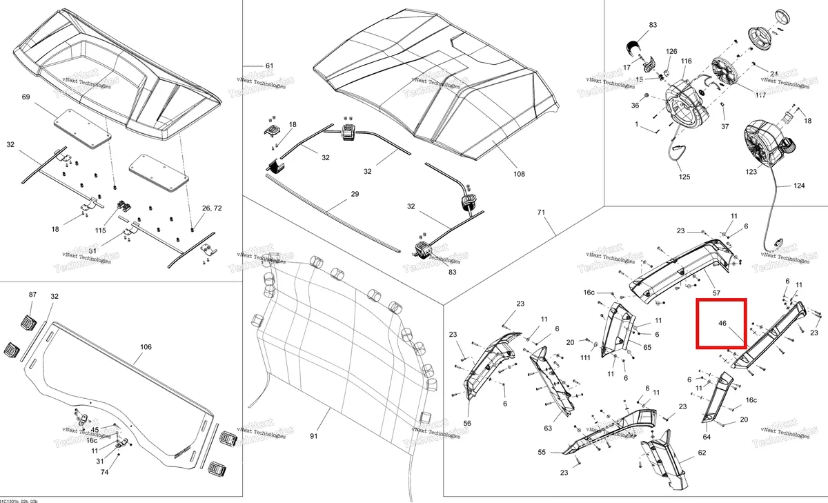 Деталь 705003603 на схеме узла 2013 Can-Am COMMANDER LTD 1000 Body And Accessories Kit