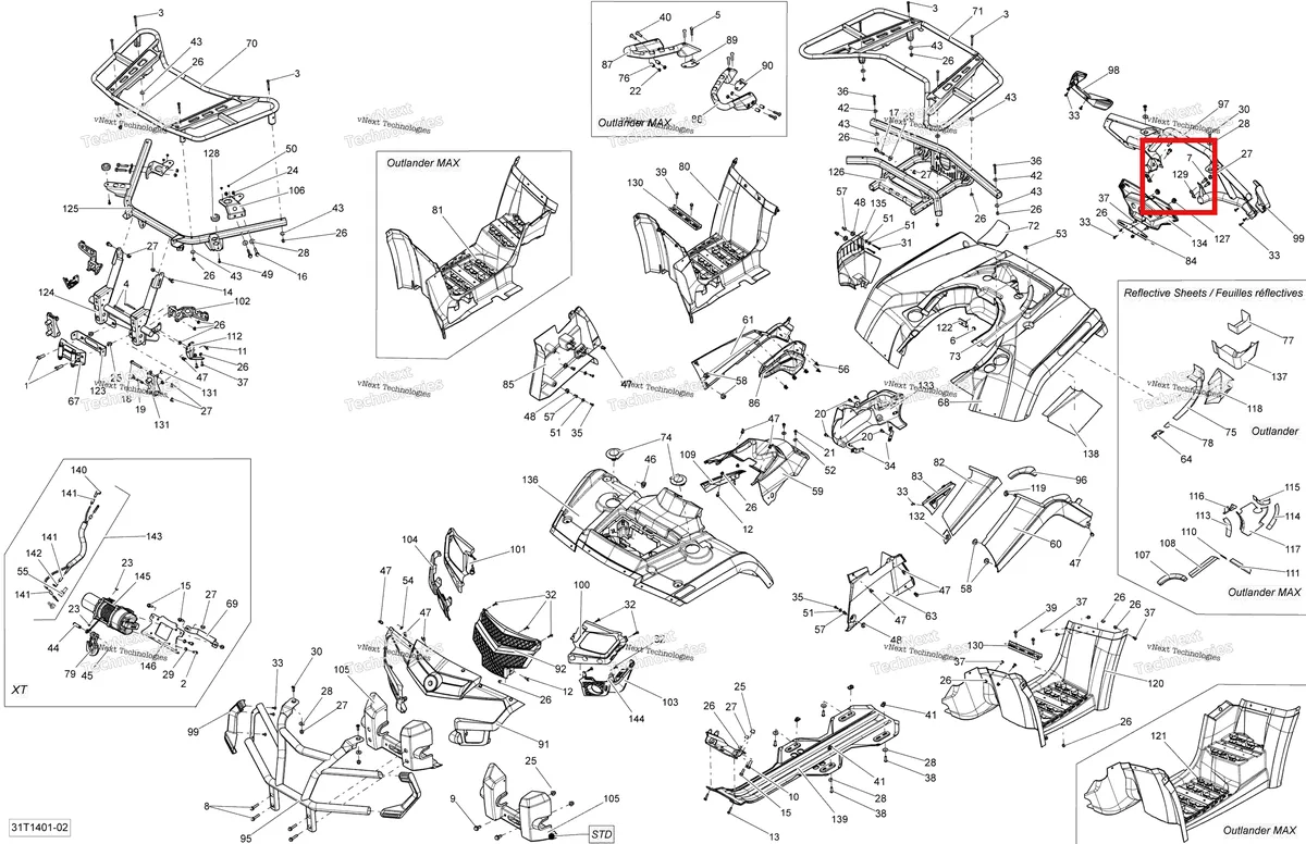 Деталь 705003796 на схеме узла 2014 Can-Am OUTLANDER 400 EFI, STD, XT Body And Accessories