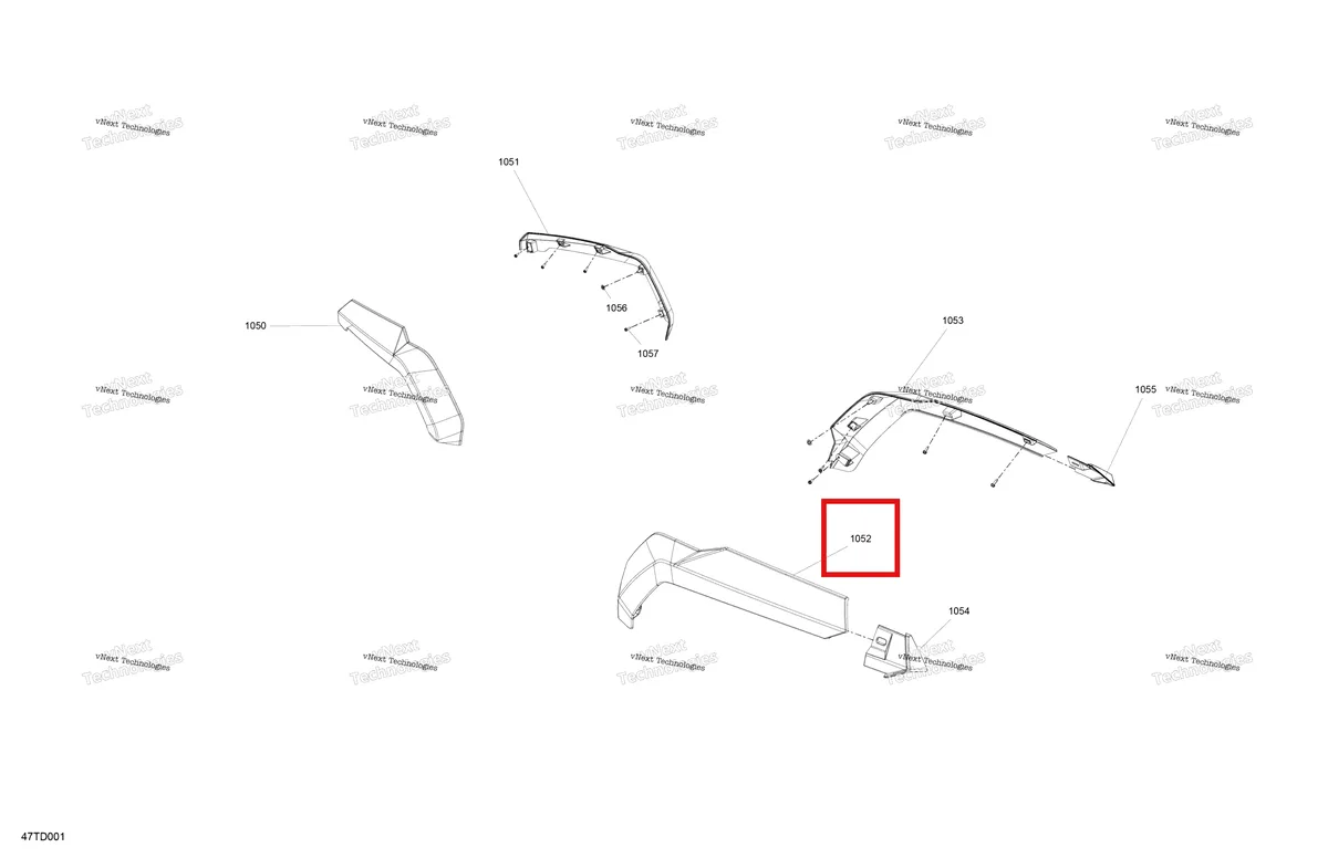 Деталь 705003918 на схеме узла 2024 Can-Am Outlander MAX 1000R EFI 4X4 - 5URA - XT Package - Platinum Silver Satin Body - Mudguard