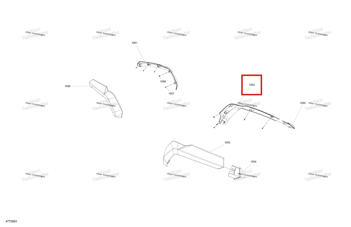 Деталь 705003920 на схеме узла 2024 Can-Am Outlander MAX 1000R EFI 4X4 - 5URA - XT Package - Platinum Silver Satin Body - Mudguard