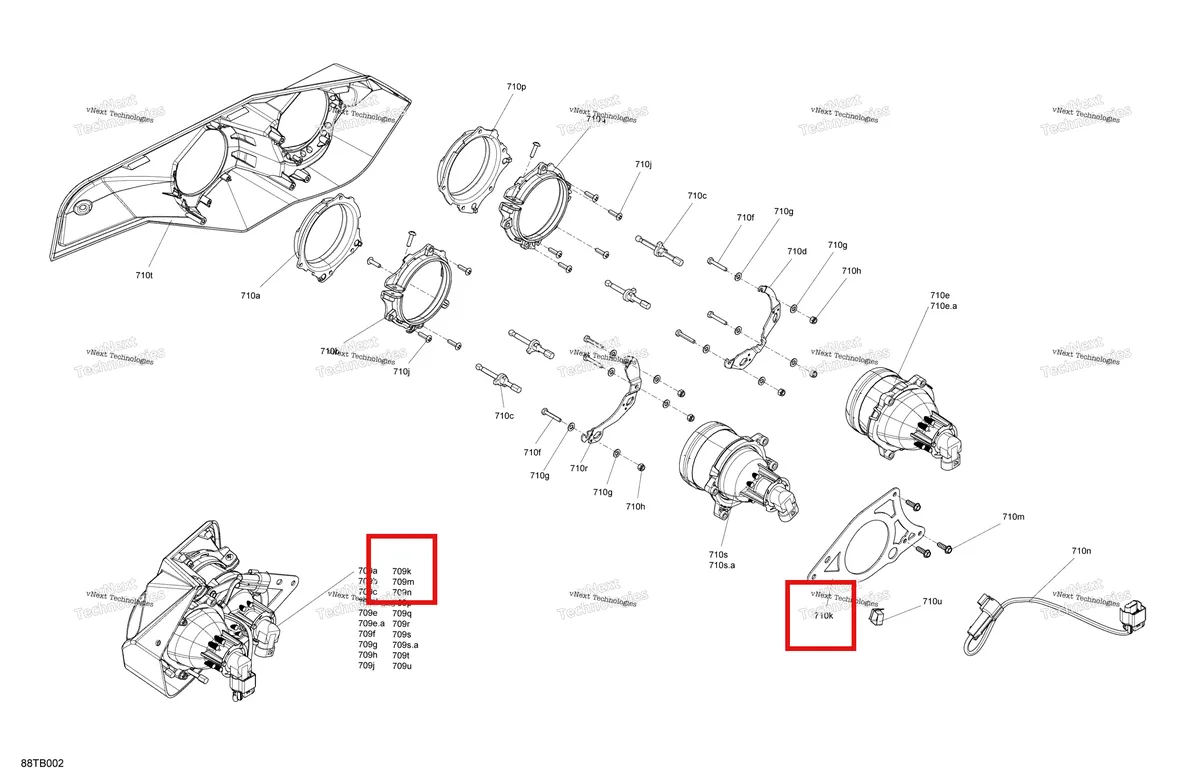 Деталь 705004309 на схеме узла 2022 Can-Am Renegade 1000R EFI - XXC - CE Electric - Headlights