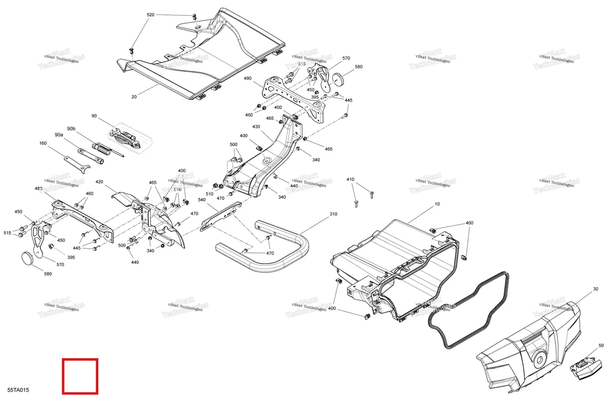 Деталь 705004563 на схеме узла 2021 Can-Am Outlander 650 EFI - XU - CE Body - Storage Tray