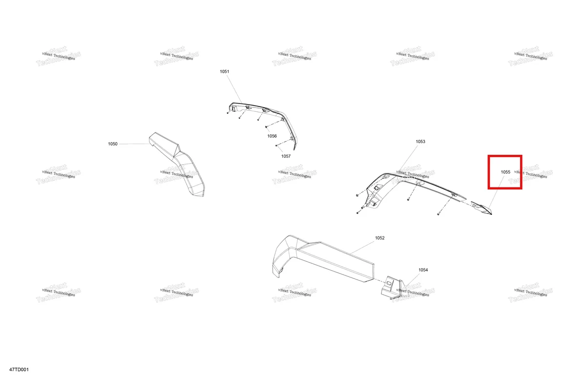 Деталь 705004889 на схеме узла 2024 Can-Am Outlander MAX 1000R EFI 4X4 - 5URA - XT Package - Platinum Silver Satin Body - Mudguard