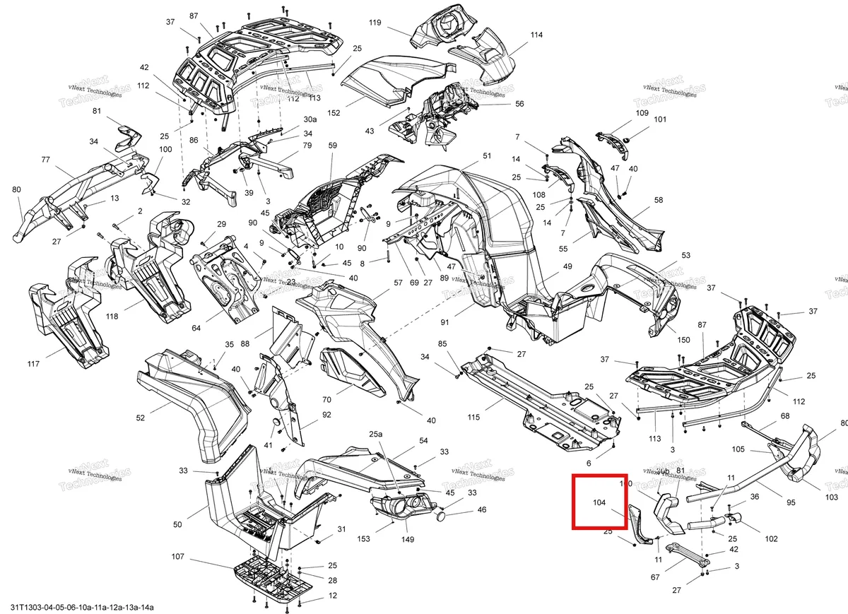 Деталь 705005166 на схеме узла 2013 Can-Am OUTLANDER MAX 1000EFI LTD Body And Accessories