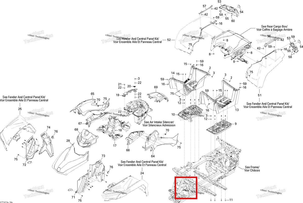 Деталь 705005240 на схеме узла 2012 Can-Am Outlander STD, XT, 1000 EFI Body And Accessories 1
