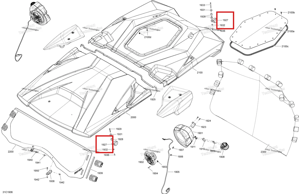 Деталь 705005626 на схеме узла 2019 Can-Am Commander MAX 1000R EFI Body And Accessories - Accessories - Ltd