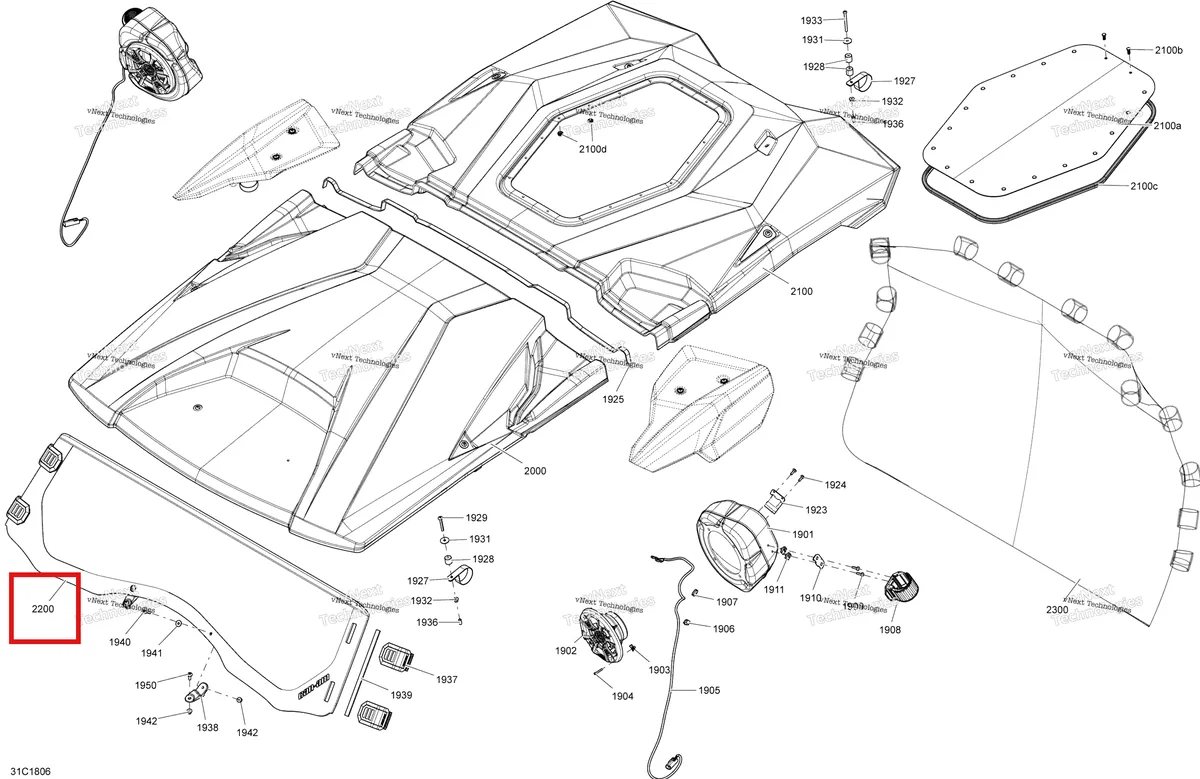 Деталь 705005671 на схеме узла 2018 Can-Am COMMANDER MAX 1000R EFI Body Accessories - Commander Max - Package Ltd