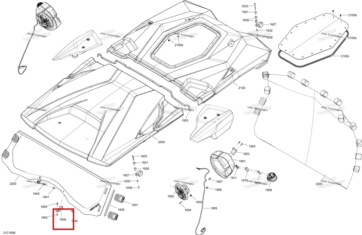Деталь 705005776 на схеме узла 2018 Can-Am COMMANDER MAX 1000R EFI Body Accessories - Commander Max - Package Ltd
