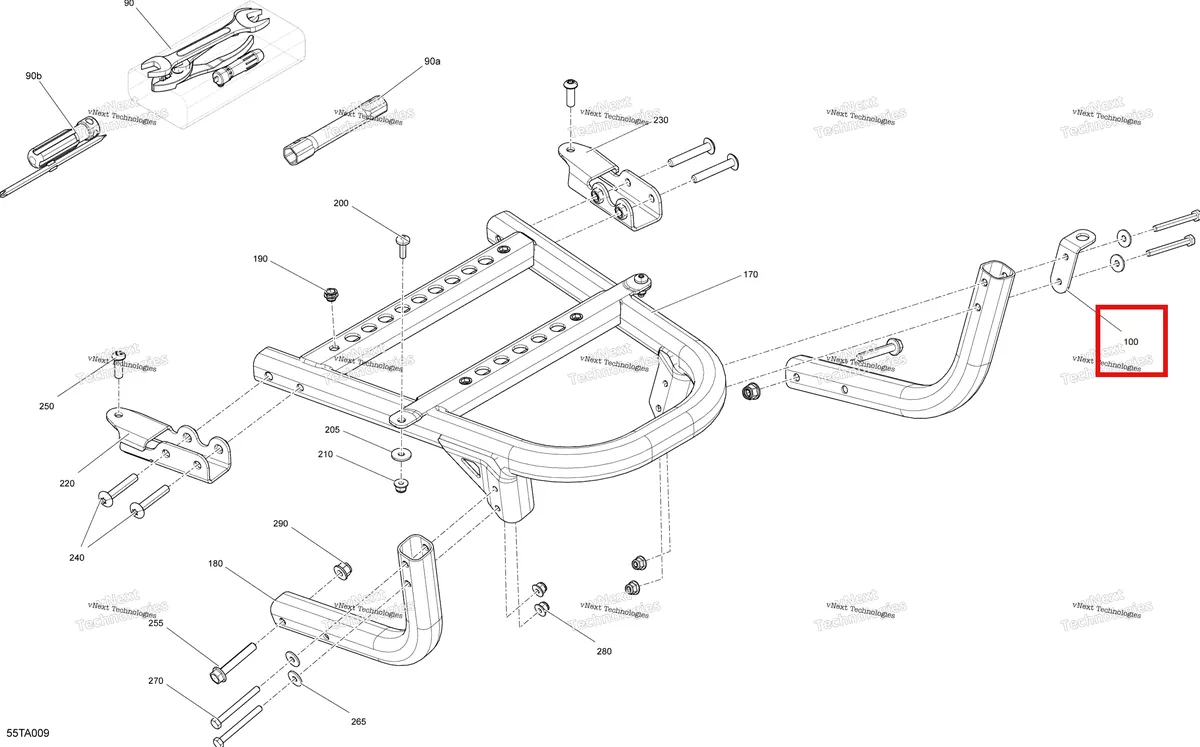 Деталь 705005837 на схеме узла 2021 Can-Am Renegade 1000R EFI - XXC - CE Body - Storage Tray